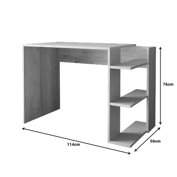 Γραφείο εργασίας Toska pakoworld σε oak- sandstone απόχρωση 114x56x76εκ - Image 2