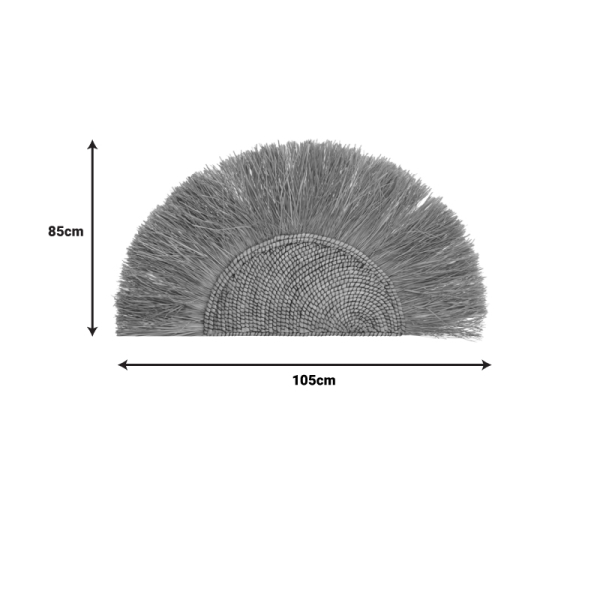 Διακοσμητικό τοίχου Nairone Inart seagrass-abaca σε φυσικό χρώμα 85x105x10εκ - Image 2