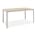 Τραπέζι Nares pakoworld αλουμίνιο λευκό-plywood φυσικό 140x80x72.5εκ